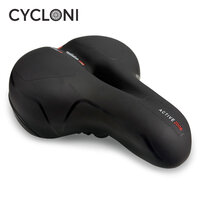 Cycloni Ergonomisch Fietszadel - Inclusief Zadelstrop - Zwart/Rood - Unisex