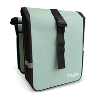 Cycloni Glide Waterdichte Dubbele Fietstas 48L - Mint Groen - Rolltop Design