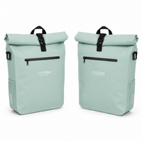 Cycloni DASH Luxe Fietstas - Rugzak - Set van 2 - Afneembaar - 56 Liter - Mint Groen