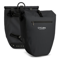 Cycloni Ridge Luxe Fietstas 28L - Waterdichte pakaftas voor E-bike - Zwart