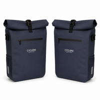 Cycloni DASH Luxe Fietstas - Rugzak - Set van 2 - Afneembaar - 56 Liter - Blauw