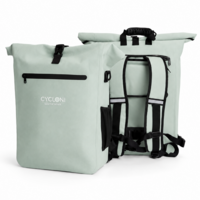 Cycloni Dash Waterdichte Fietstas 28L - Mint Groen - Pakaftas & Rugtas met Laptopvak