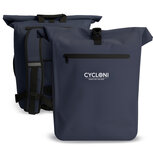 Cycloni Dash Waterdichte Fietstas 28L - Blauw - Pakaftas &amp; Rugtas met Laptopvak
