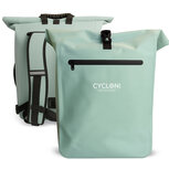 Cycloni Dash Waterdichte Fietstas 28L - Mint Groen - Pakaftas &amp; Rugtas met Laptopvak
