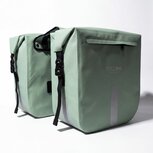 Cycloni Flow Dubbele Fietstas 48L - Mint Groen - Waterdicht Rolltop - voor E-bike
