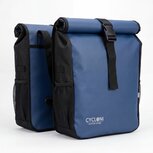 Cycloni Glide Waterdichte Dubbele Fietstas 48L - Blauw - Rolltop Design