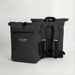Cycloni Dash Waterdichte Fietstas 28L - Zwart - Pakaftas &amp; Rugtas met Laptopvak