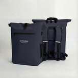 Cycloni Dash Waterdichte Fietstas 28L - Blauw - Pakaftas &amp; Rugtas met Laptopvak