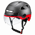 Vito E-Light helm met vizier zwart rood XXL