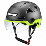 Vito E-Light helm met vizier mat zwart geel L/XL