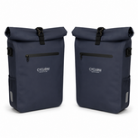 Cycloni DASH Luxe Fietstas - Rugzak - Set van 2 - Afneembaar - 56 Liter - Blauw
