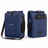 Cycloni Core Waterdichte Fietstas 28L - Blauw - Enkele E-bike Pakaftas met Schouderband