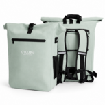 Cycloni Dash Waterdichte Fietstas 28L - Mint Groen - Pakaftas &amp; Rugtas met Laptopvak