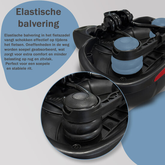 Cycloni Ergonomisch Fietszadel - Inclusief Zadelstrop - Zwart/Rood - Unisex