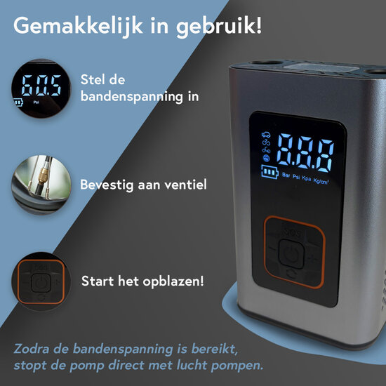 Draagbare Elektrische bandenpomp