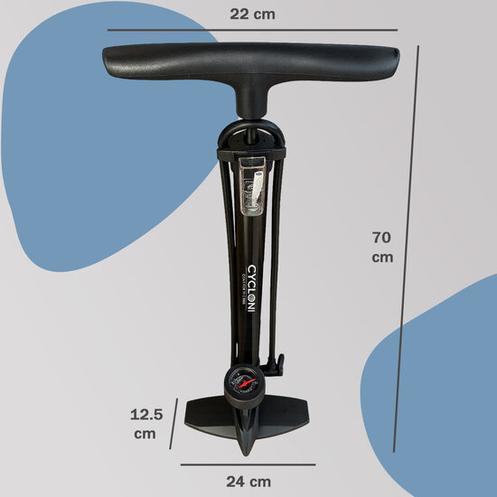 Cycloni Fietspomp met Manometer