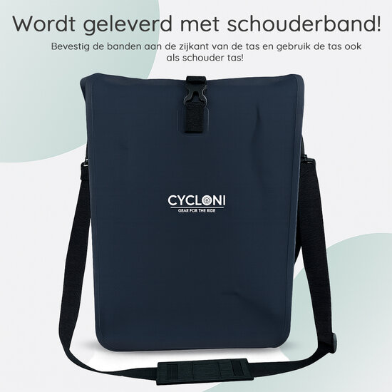 Cycloni Enkele E-bike Pakaftas met Schouderband