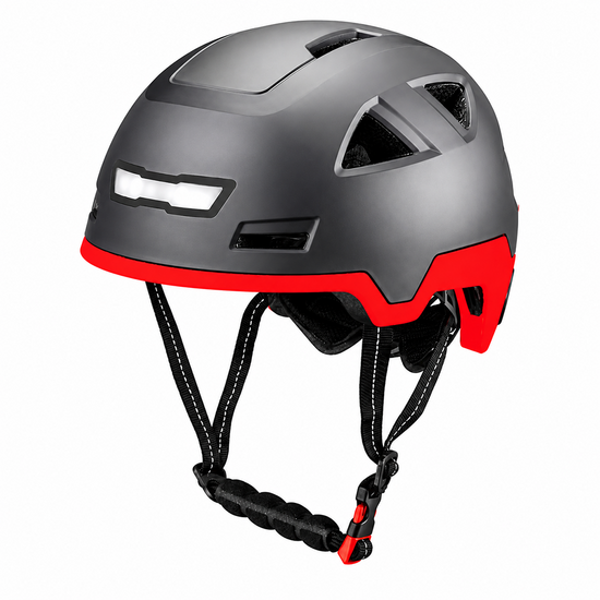Vito E-City helm glans zwart rood XXL