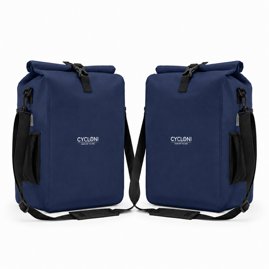 Cycloni CORE Luxe Fietstas Set E-bike - Afneembaar - 56 Liter - Blauw