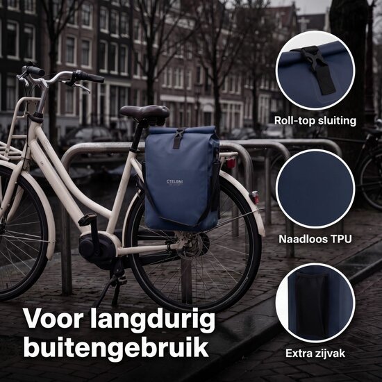 Cycloni CORE Luxe Fietstas Set E-bike - Afneembaar - 56 Liter - Blauw