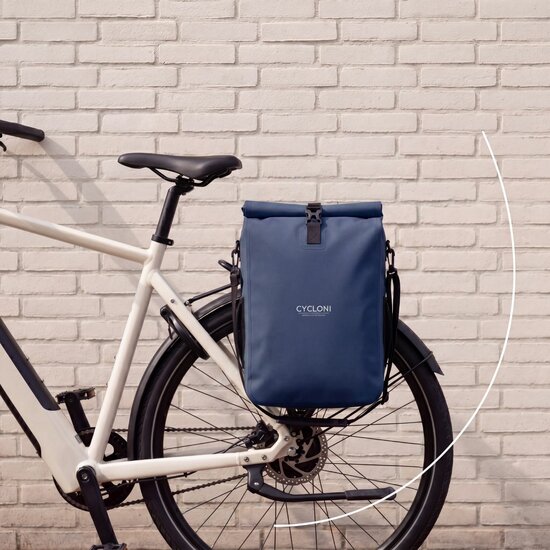 Cycloni CORE Luxe Fietstas Set E-bike - Afneembaar - 56 Liter - Blauw