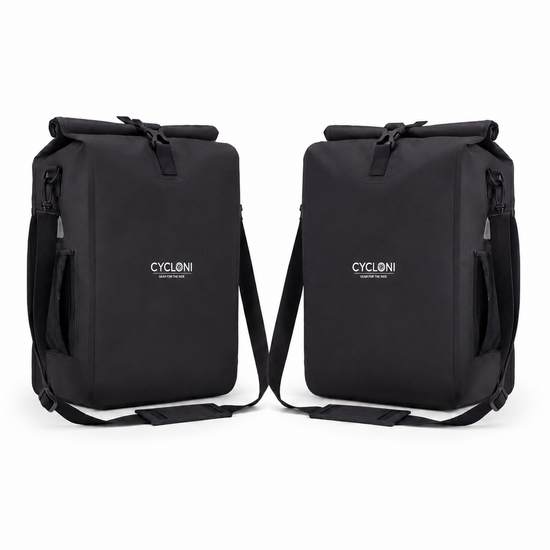 Cycloni CORE Luxe Fietstas Set E-bike - Afneembaar - 56 Liter - Zwart