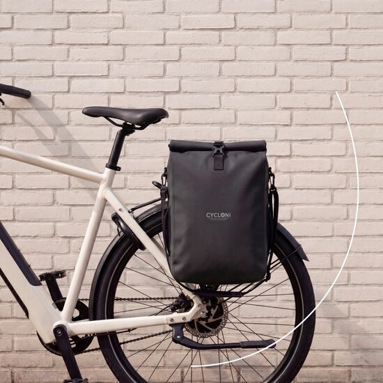 Cycloni CORE Luxe Fietstas Set E-bike - Afneembaar - 56 Liter - Zwart