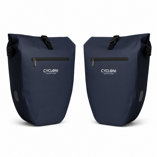  Cycloni Ridge Luxe Fietstas Set E-bike - 56 Liter - Blauw 