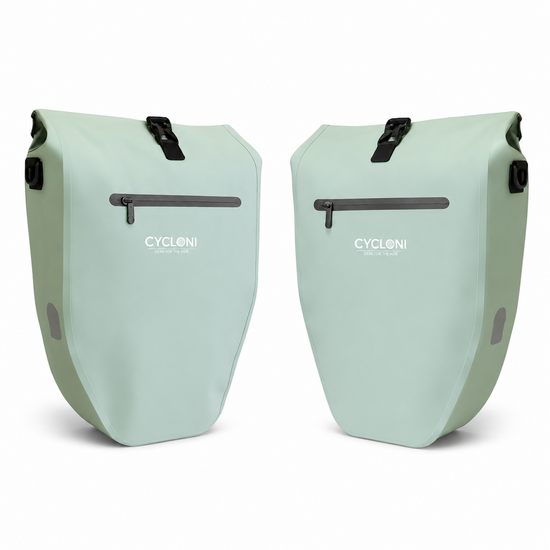 Cycloni Ridge Luxe Fietstas Set E-bike - 56 Liter - Mint Groen