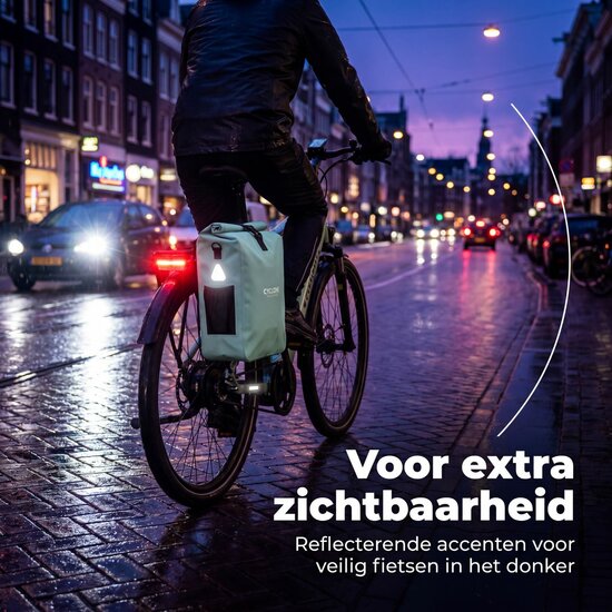 Cycloni CORE Luxe Fietstas Set E-bike - Afneembaar - 56 Liter - Mint Groen
