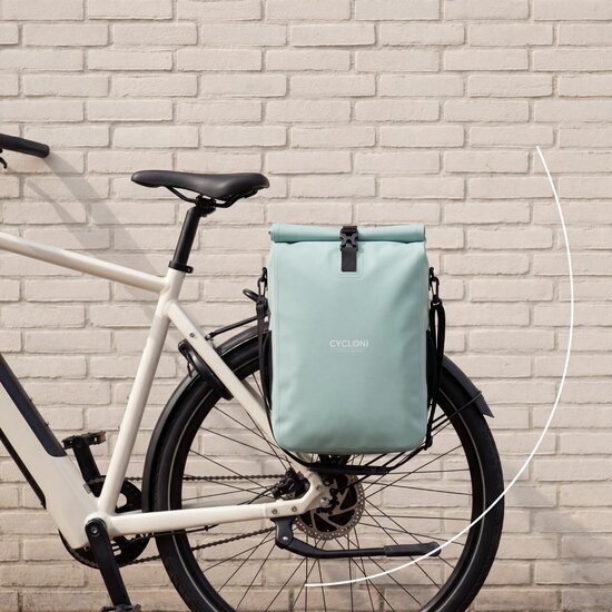 Cycloni CORE Luxe Fietstas Set E-bike - Afneembaar - 56 Liter - Mint Groen