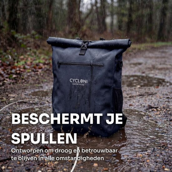 Cycloni DASH Luxe Fietstas - Rugzak - Set van 2 - Afneembaar - 56 Liter - Blauw