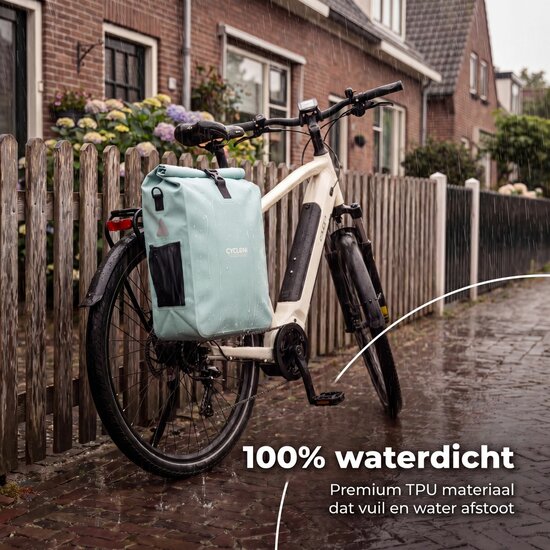 Cycloni Core Waterdichte Fietstas 28L - Blauw - Enkele E-bike Pakaftas met Schouderband