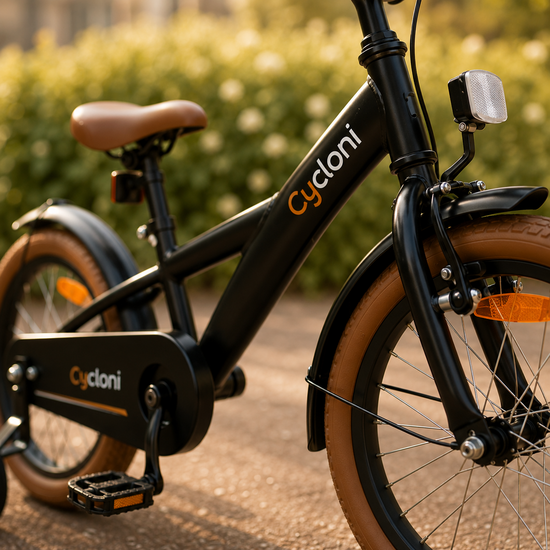 Cycloni Kinderfiets - 16 inch - Zwart met Zijwieltjes
