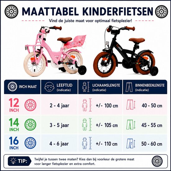 Cycloni Kinderfiets - 12 inch - Roze met Zitje &ndash; Inclusief Zijwieltjes