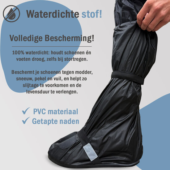 Maxxcovers Overschoenen / Regenschoenen  - Waterdicht -  Maat 44/45 - Zwart
