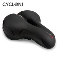Cycloni Ergonomisch Fietszadel - Inclusief Zadelstrop - Zwart/Rood - Unisex