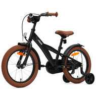 Cycloni Kinderfiets - 16 inch - Zwart met Zijwieltjes