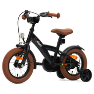Cycloni Kinderfiets - 12 inch - Zwart met Zijwieltjes