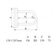 Maxx-Locks Huntly Beugelslot + Ketting ART2 - 20cm