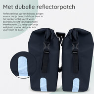 Cycloni Flow Dubbele Fietstas 48L - Blauw - Waterdicht Rolltop - voor E-bike