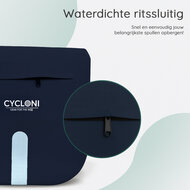 Cycloni Flow Dubbele Fietstas 48L - Blauw - Waterdicht Rolltop - voor E-bike
