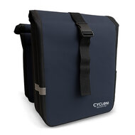 Cycloni Glide Waterdichte Dubbele Fietstas 48L - Blauw - Rolltop Design