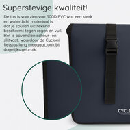 Cycloni Glide Waterdichte Dubbele Fietstas 48L - Blauw - Rolltop Design