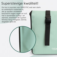 Cycloni Glide Waterdichte Dubbele Fietstas 48L - Mint Groen - Rolltop Design