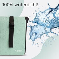 Cycloni Glide Waterdichte Dubbele Fietstas 48L - Mint Groen - Rolltop Design