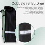 Cycloni Glide Waterdichte Dubbele Fietstas 48L - Mint Groen - Rolltop Design