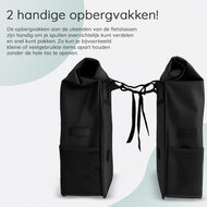 Cycloni Glide Waterdichte Dubbele Fietstas 48L - Zwart - Rolltop Design