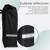 Cycloni Glide Waterdichte Dubbele Fietstas 48L - Zwart - Rolltop Design
