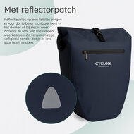 Cycloni Ridge Luxe Fietstas 28L - Waterdichte pakaftas voor E-bike - Blauw